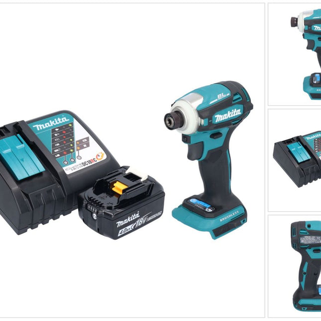 Makita DTD 172 RM1 cordless impact wrench 18 V 180 Nm 1/4" brushless + 1x rechargeable battery 4.0 Ah + charger