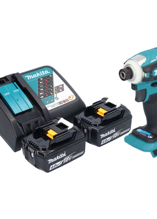 Makita DTD 172 RM cordless impact wrench 18 V 180 Nm 1/4" brushless + 2x rechargeable battery 4.0 Ah + charger