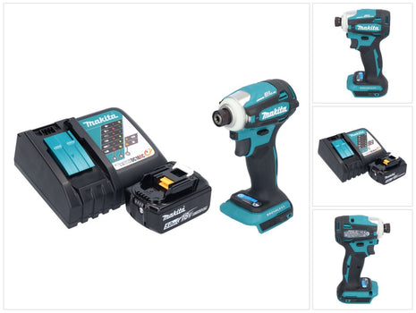 Makita DTD 172 RT1 cordless impact wrench 18 V 180 Nm 1/4" brushless + 1x rechargeable battery 5.0 Ah + charger