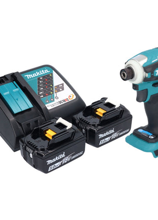 Makita DTD 172 RT cordless impact wrench 18 V 180 Nm 1/4" brushless + 2x rechargeable battery 5.0 Ah + charger