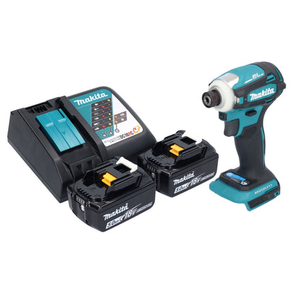Avvitatore a impulsi a batteria Makita DTD 172 RT 18 V 180 Nm 1/4" brushless + 2x batteria ricaricabile 5,0 Ah + caricabatterie