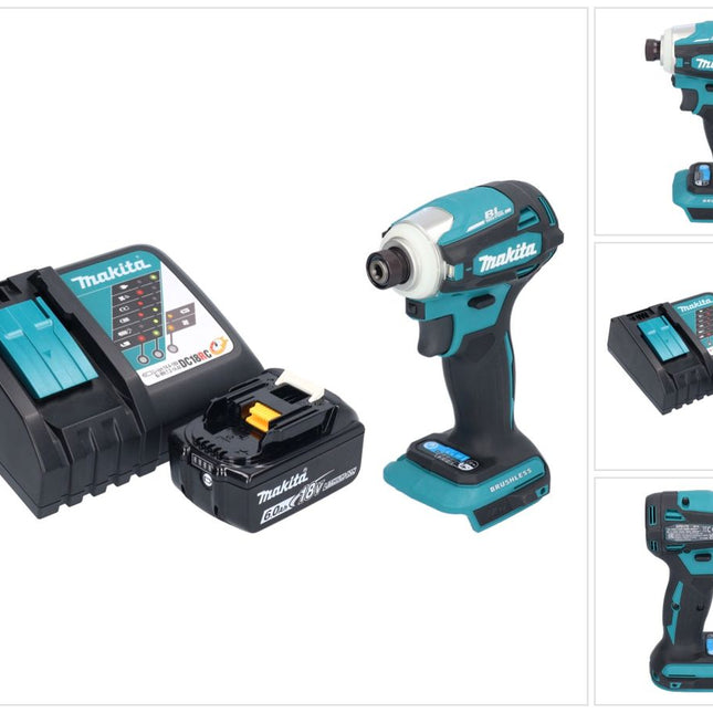 Makita DTD 172 RG1 cordless impact wrench 18 V 180 Nm 1/4" brushless + 1x rechargeable battery 6.0 Ah + charger