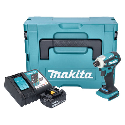 Makita DTD 172 RF1J cordless impact wrench 18 V 180 Nm 1/4" brushless + 1x rechargeable battery 3.0 Ah + charger + Makpac