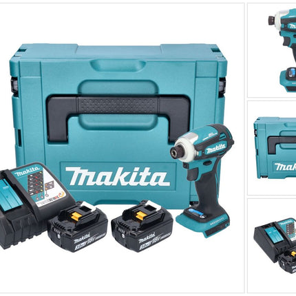 Avvitatore a impulsi a batteria Makita DTD 172 RFJ 18 V 180 Nm 1/4" brushless + 2x batteria ricaricabile 3,0 Ah + caricabatterie + Makpac