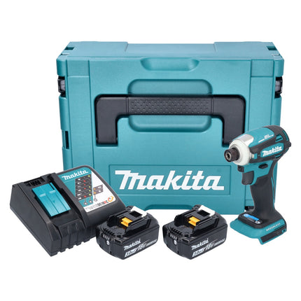 Avvitatore a impulsi a batteria Makita DTD 172 RFJ 18 V 180 Nm 1/4" brushless + 2x batteria ricaricabile 3,0 Ah + caricabatterie + Makpac