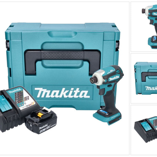 Makita DTD 172 RM1J akumulatorowy klucz udarowy 18 V 180 Nm 1/4" bezszczotkowy + 1x akumulator 4,0 Ah + ładowarka + Makpac