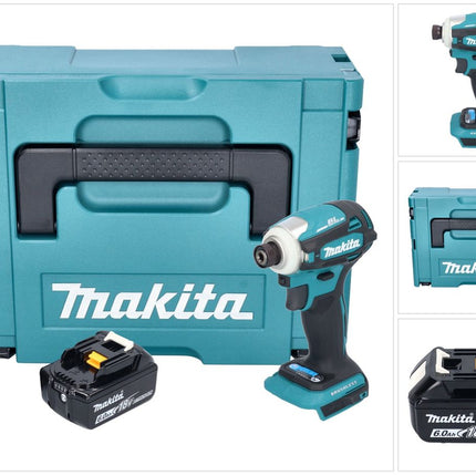Makita DTD 172 G1J cordless impact wrench 18 V 180 Nm 1/4" brushless + 1x rechargeable battery 6.0 Ah + Makpac - without charger