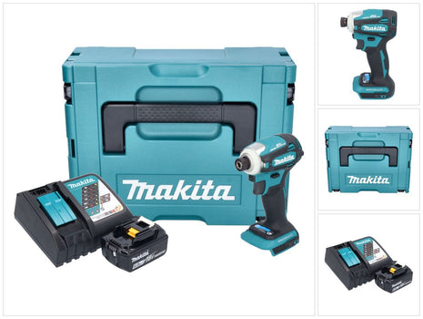 Avvitatore a impulsi a batteria Makita DTD 172 RG1J 18 V 180 Nm 1/4" brushless + 1x batteria ricaricabile 6,0 Ah + caricabatterie + Makpac