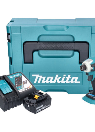 Avvitatore a impulsi a batteria Makita DTD 172 RG1J 18 V 180 Nm 1/4" brushless + 1x batteria ricaricabile 6,0 Ah + caricabatterie + Makpac