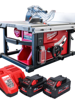 Sierra de mesa a batería Milwaukee M18 FTS210-802B 18 V 210 mm sin escobillas + 2x baterías 8,0 Ah + cargador