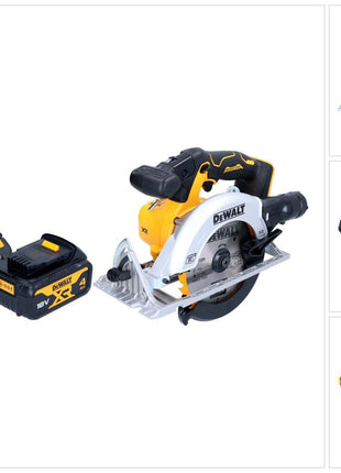 Sega circolare a batteria DeWalt DCS 565 M1 18 V 165 mm brushless + 1x batteria 4,0 Ah + caricabatterie