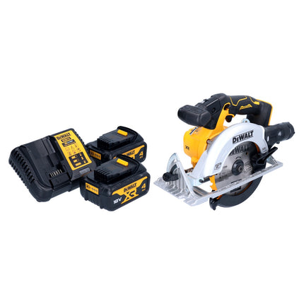 Sierra circular sin cable DeWalt DCS 565 M2 18 V 165 mm sin escobillas + 2x batería 4,0 Ah + cargador