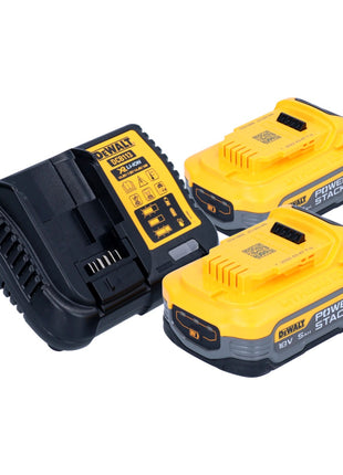 Sega circolare a batteria DeWalt DCS 565 H2 18 V 165 mm senza spazzole + 2x batteria Powerstack 5,0 Ah + caricabatterie