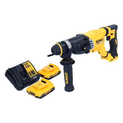 Martillo combinado a batería DeWalt DCH 263 D2 18 V 3 J SDS Plus Brushless + 2x baterías 2,0 Ah + cargador