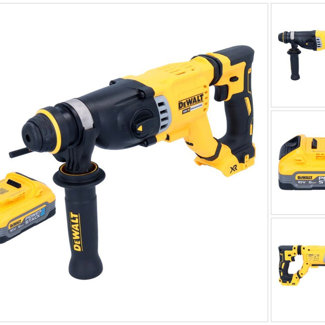 DeWalt DCH 263 N Akku Kombihammer 18 V 3 J SDS Plus Brushless + 1x Powerstack Akku 5,0 Ah - ohne Ladegerät