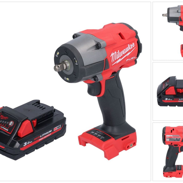 Milwaukee M18 FMTIW2F38-301 Cordless impact wrench 18 V 745 Nm 3/8" brushless + 1x rechargeable battery 3.0 Ah - without charger