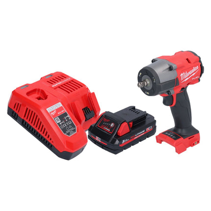 Milwaukee M18 FMTIW2F38-301 Cordless impact wrench 18 V 745 Nm 3/8" brushless + 1x rechargeable battery 3.0 Ah + charger