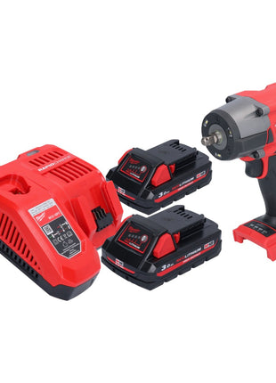 Llave de impacto a batería Milwaukee M18 FMTIW2F38-302 18 V 745 Nm 3/8" sin escobillas + 2x baterías 3,0 Ah + cargador