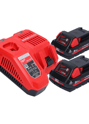 Milwaukee M18 FMTIW2F38-302 clé à chocs sans fil 18 V 745 Nm 3/8'' sans balais + 2x batterie 3,0 Ah + kit chargeur