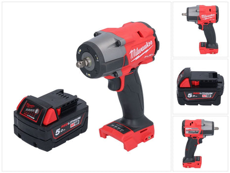 Milwaukee M18 FMTIW2F38-501 Cordless impact wrench 18 V 745 Nm 3/8" brushless + 1x rechargeable battery 5.0 Ah - without charger