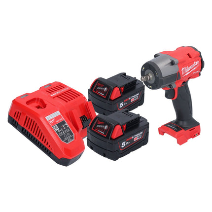 Milwaukee M18 FMTIW2F38-502 Cordless impact wrench 18 V 745 Nm 3/8" brushless + 2x rechargeable battery 5.0 Ah + charger