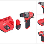 Perceuse à percussion sans fil Milwaukee M12 FPD2-251 12 V 45 Nm sans balais + 1 batterie 2,5 Ah + chargeur