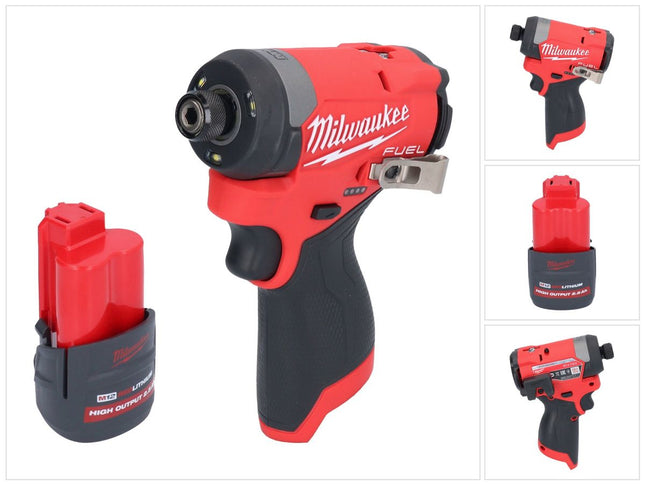 Milwaukee M12 FID2-251 akumulatorowy klucz udarowy 12 V 170 Nm 1/4" bezszczotkowy + 1x akumulator 2,5 Ah - bez ładowarki