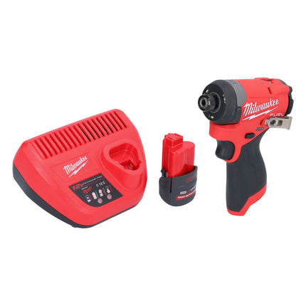 Milwaukee M12 FID2-251 akumulatorowy klucz udarowy 12 V 170 Nm 1/4" bezszczotkowy + 1x akumulator 2,5 Ah + ładowarka