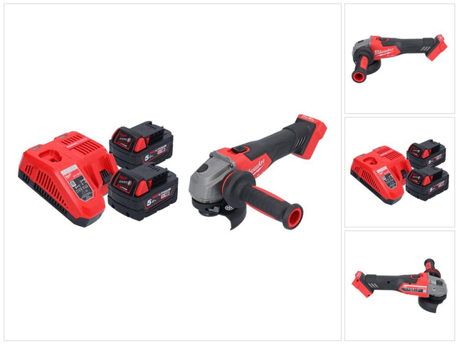 Milwaukee M18 FSAG115X-502 Meuleuse d'angle sans fil 18 V 115 mm Brushless + 2x batterie 5,0 Ah + chargeur