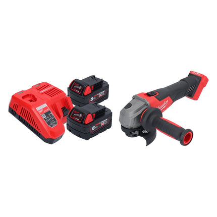 Milwaukee M18 FSAG115X-502 Amoladora angular sin cable 18 V 115 mm sin escobillas + 2x batería 5.0 Ah + cargador