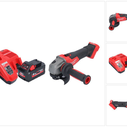 Milwaukee M18 FSAG115X-551 cordless angle grinder 18 V 115 mm brushless + 1x rechargeable battery 5.5 Ah + charger