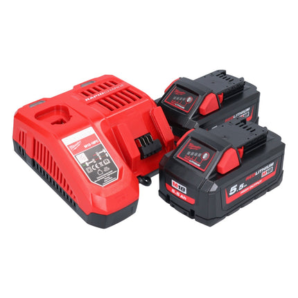 Amoladora angular a batería Milwaukee M18 FSAG115X-552 18 V 115 mm sin escobillas + 2x baterías 5,5 Ah + cargador