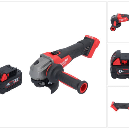 Milwaukee M18 FSAG115X 601 Akku Winkelschleifer 18 V 115 mm Brushless 1x Akku 6 0 Ah ohne Ladegeraet 0 - toolbrothers