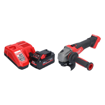 Amoladora angular a batería Milwaukee M18 FSAG115X-801 18 V 115 mm sin escobillas + 1x batería 8,0 Ah + cargador