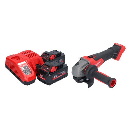 Amoladora angular a batería Milwaukee M18 FSAG115X-802 18 V 115 mm sin escobillas + 2x baterías 8,0 Ah + cargador