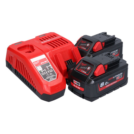 Amoladora angular a batería Milwaukee M18 FSAG115X-802 18 V 115 mm sin escobillas + 2x baterías 8,0 Ah + cargador