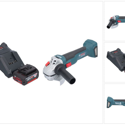 Bosch GWS 18V-10 Amoladora angular profesional sin cable 18 V 115 mm sin escobillas + 1x acumulador 4,0 Ah + cargador