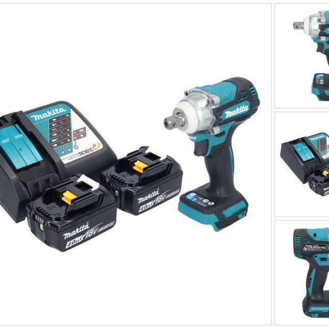 Makita DTW 301 RM Akku Schlagschrauber 18 V 330 Nm 1/2" Brushless + 2x Akku 4,0 Ah + Ladegerät