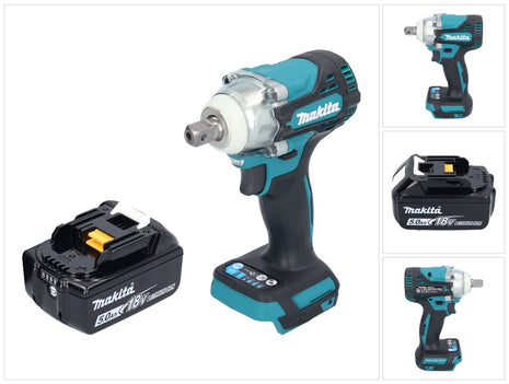 Makita DTW 301 T1 Akku Schlagschrauber 18 V 330 Nm 1/2" Brushless + 1x Akku 5,0 Ah - ohne Ladegerät