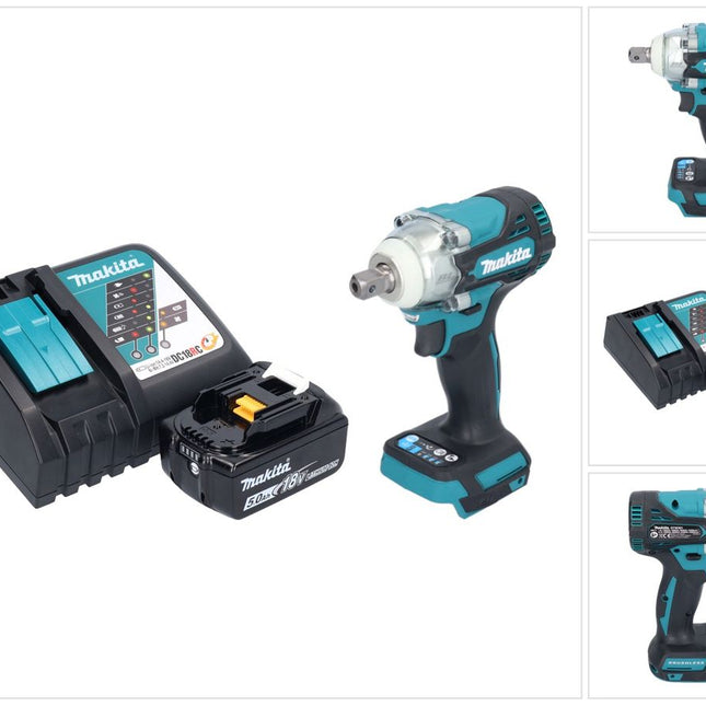 Makita DTW 301 RT1 Akku Schlagschrauber 18 V 330 Nm 1/2" Brushless + 1x Akku 5,0 Ah + Ladegerät