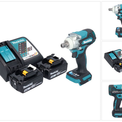 Makita DTW 301 RT Clé à choc sans fil 18 V 330 Nm 1/2" Brushless + 2x batterie 5,0 Ah + chargeur