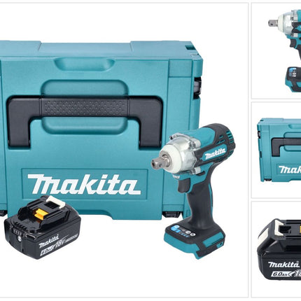 Makita DTW 301 G1J Akku Schlagschrauber 18 V 330 Nm 1/2" Brushless + 1x Akku 6,0 Ah + Makpac - ohne Ladegerät