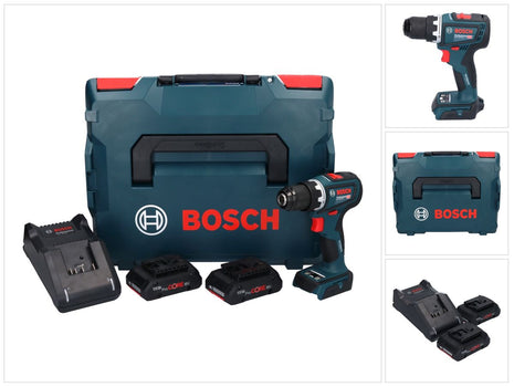 Bosch GSR 18V-90 C Professional cordless drill driver 18 V 64 Nm brushless ( 06019K6004 ) + 2x ProCORE rechargeable battery 4.0 Ah + charger + L-Boxx