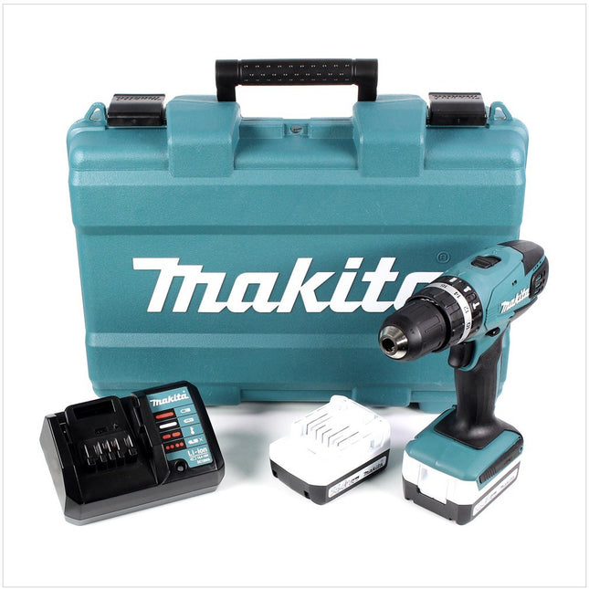 Makita HP 347 DWE 14.4V Li-ion Akku Schlagbohrschrauber mit 2 x 1,3 Ah Akku und Ladegerät - Toolbrothers