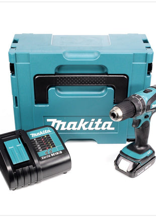 Makita DHP 456 SA1J Akku Schlagbohrschrauber 18 V 42 Nm + 1x Akku 2,0 Ah + Ladegerät + Makpac - Toolbrothers