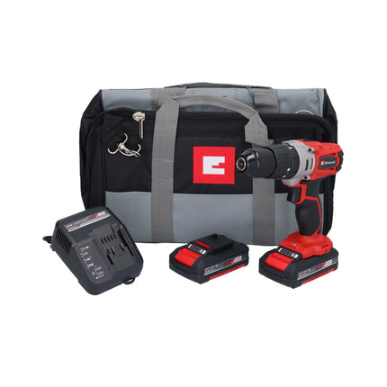 Einhell TE-CD 18/2 Li-i-Kit taladradora de percusión sin cable 18 V 44 Nm + 2x batería recargable 1,5 Ah + cargador + bolsa