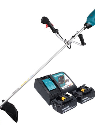 Makita DUR 369 ART2 Decespugliatore a batteria 36 V ( 2x 18 V ) 43 cm brushless + 2x batteria 5,0 Ah + caricabatteria