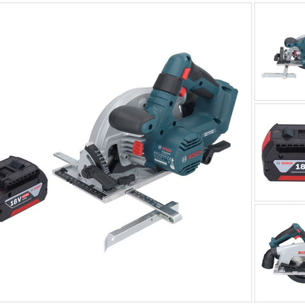 Bosch GKS 18V-57-2 Professional cordless circular saw 18 V 165 mm brushless + 1x rechargeable battery 4.0 Ah - without charger