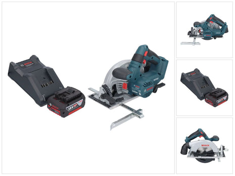 Bosch GKS 18V-57-2 Sega circolare professionale a batteria 18 V 165 mm brushless + 1x batteria ricaricabile 4,0 Ah + caricabatteria