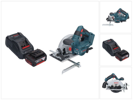 Bosch GKS 18V-57-2 Sierra circular inalámbrica profesional 18 V 165 mm sin escobillas + 1x batería 5,0 Ah + cargador